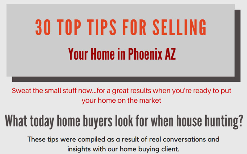 Download 30 Top tips for selling your home in Phoenix AZ