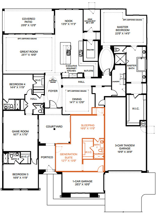 Palo Verde floor plan by Maracay Homes - Arizona Living Collection Multigenerational Homes