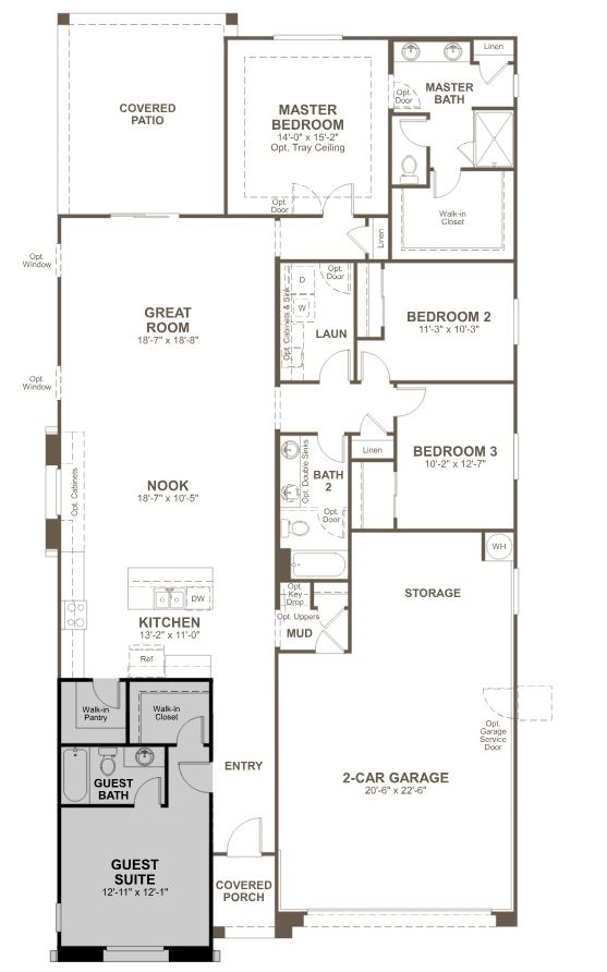 Raleigh floor plan by Richmond American Homes - Modern Living Multigenerational Homes