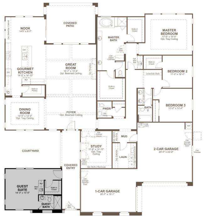 Raven floor plan by Richmond American Homes - Modern Living Multigenerational Homes