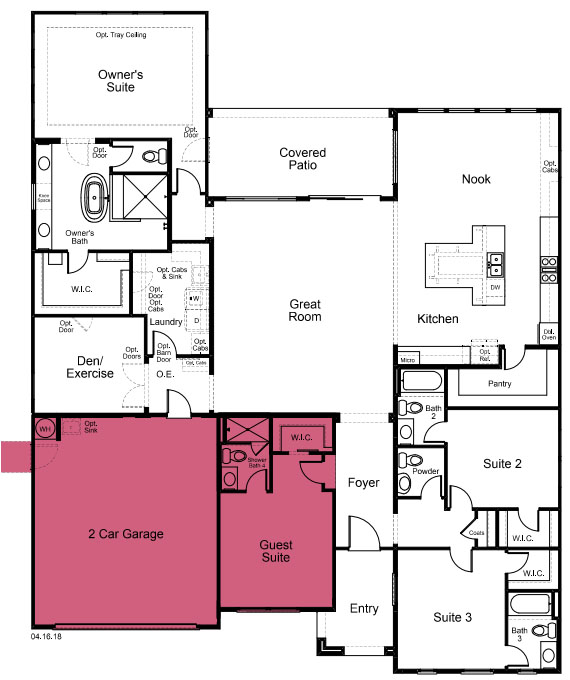 Blanca Plan with Guest Suite option by Taylor Morrison - Multigenerational Homes