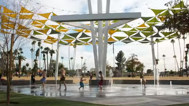 Pioneer Park splash pad Mesa