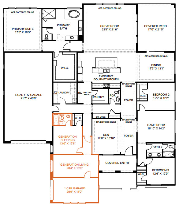 Pistache with Generation Suite Option Floor Plan