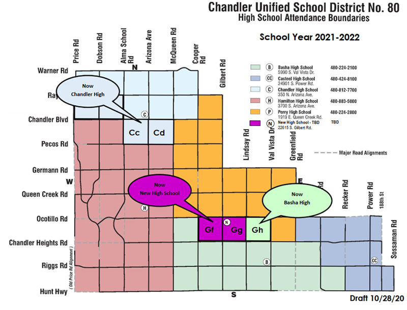 New ACP High School Boundaries in Chandler AZ