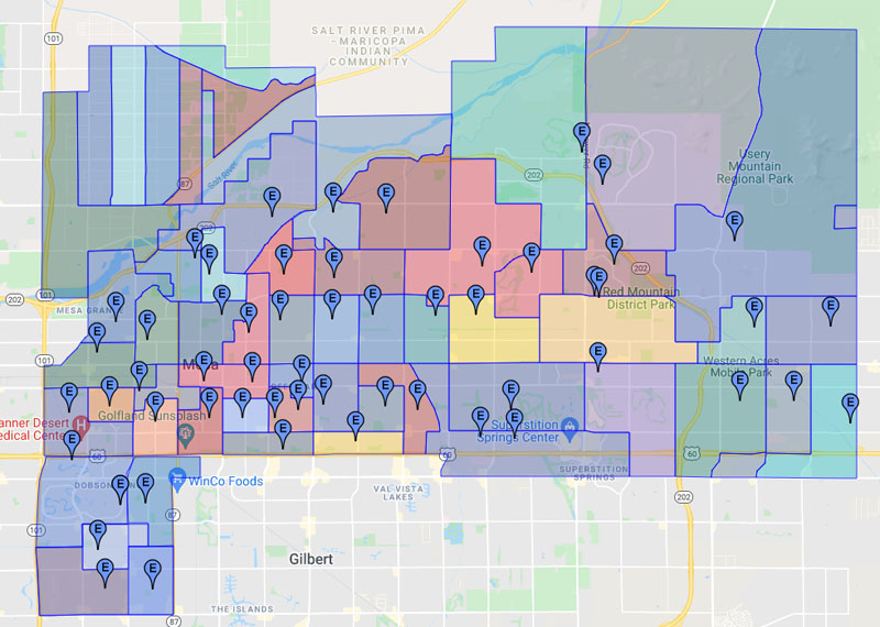 Mesa Public School Elementary School Boundaries Map