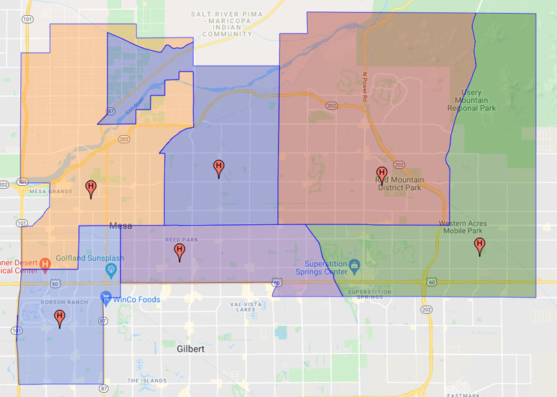 Mesa Public School High School Boundaries Map